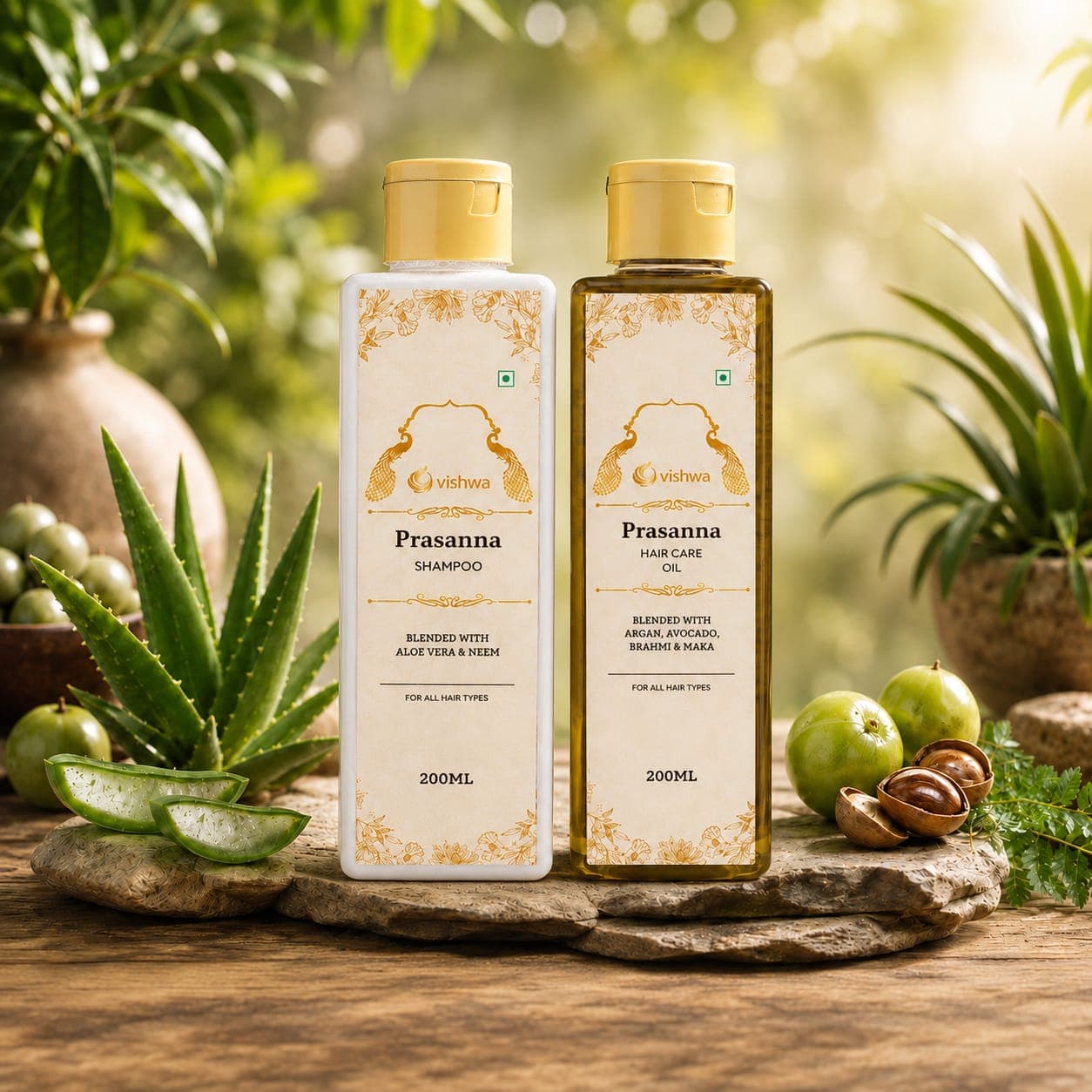 Prasanna Shampoo and Hair Care Oil