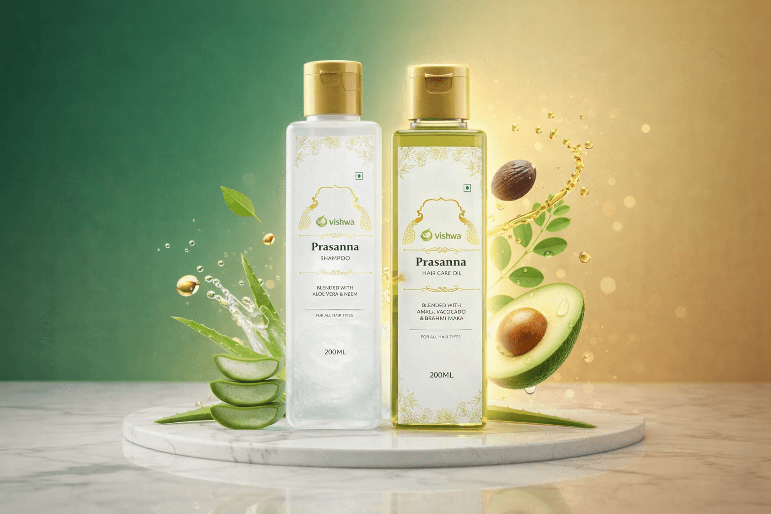Prasanna Shampoo and Hair Care Oil